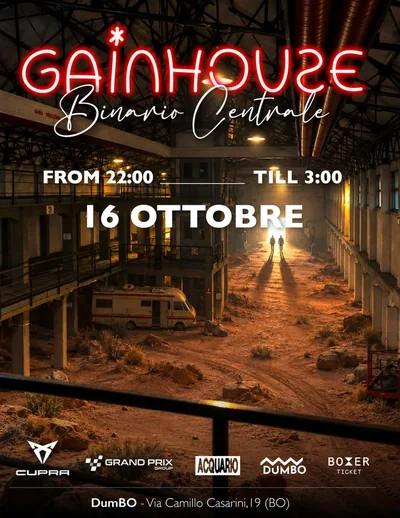 Locandina GainHouse Binario Centrale al DumBO, 16.10.2026